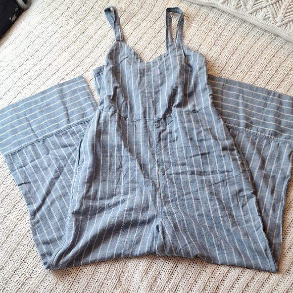 Universal Thread Pants - Universal Thread Blue and White Plaid Jumpsuit Size S NWT